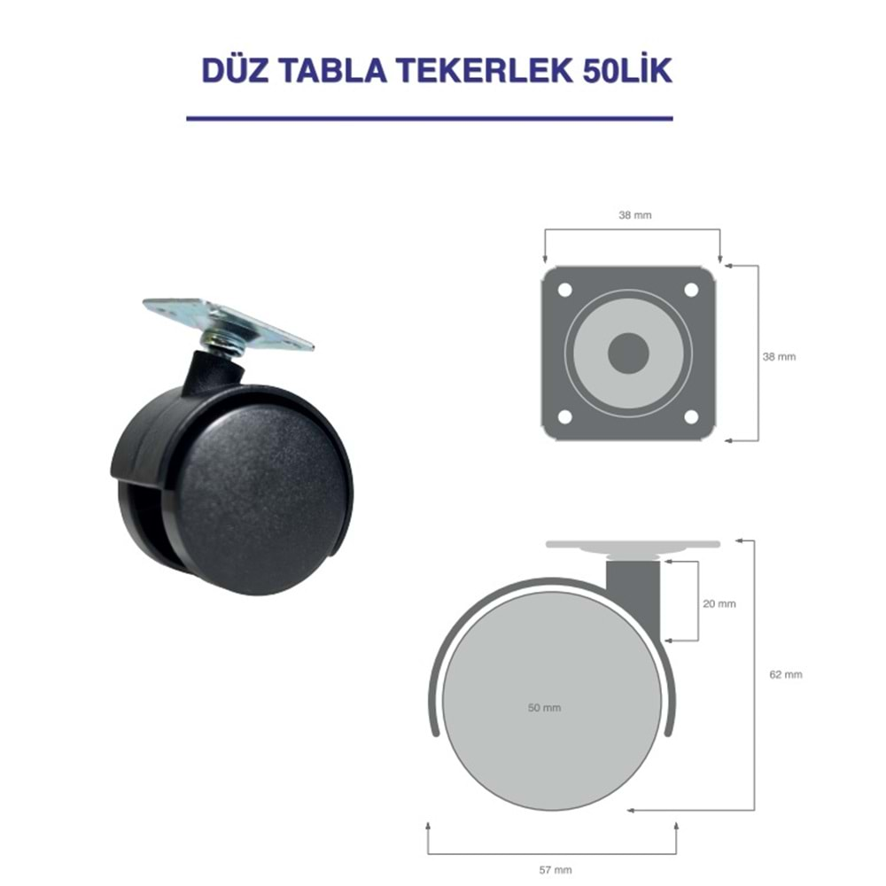 NO: 401 BÜYÜK TABLALI PLASTİK TEKERLEK