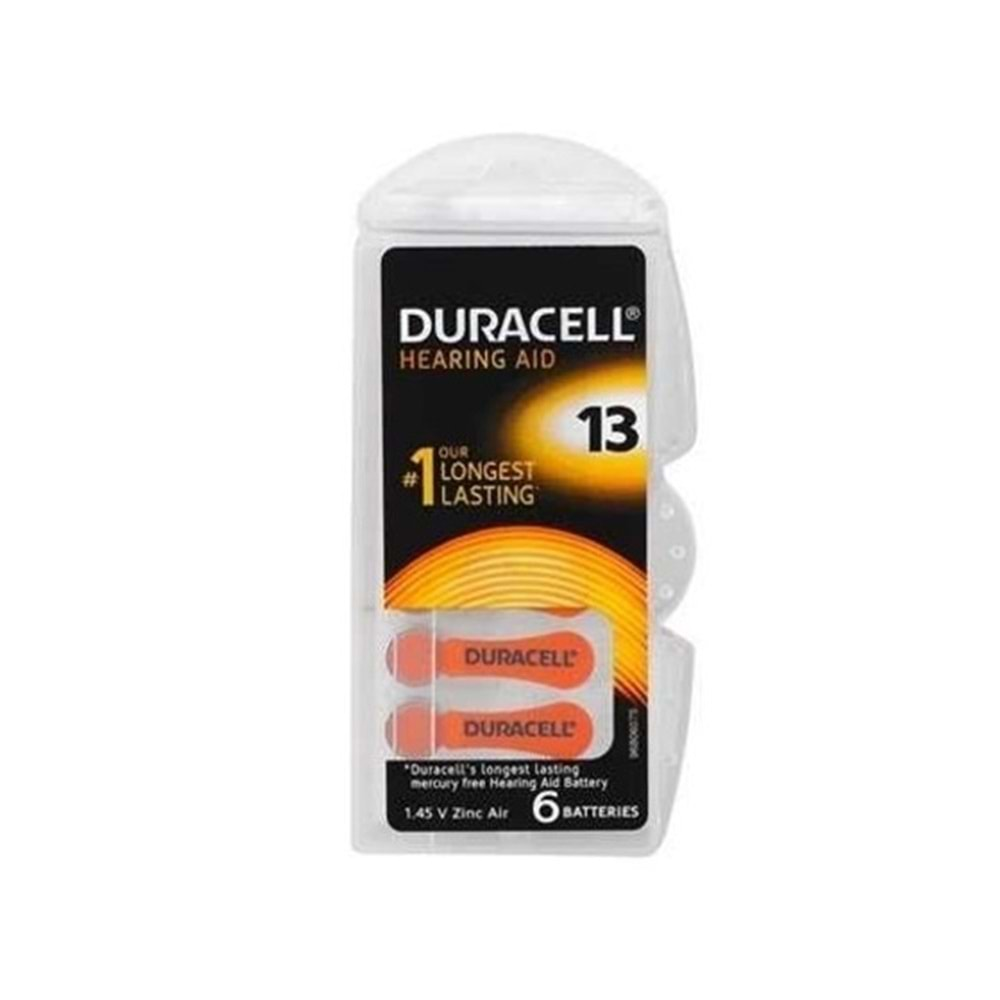 DURACELL 13 NO İŞİTME CİHAZI PİLİ 6LI PAKET