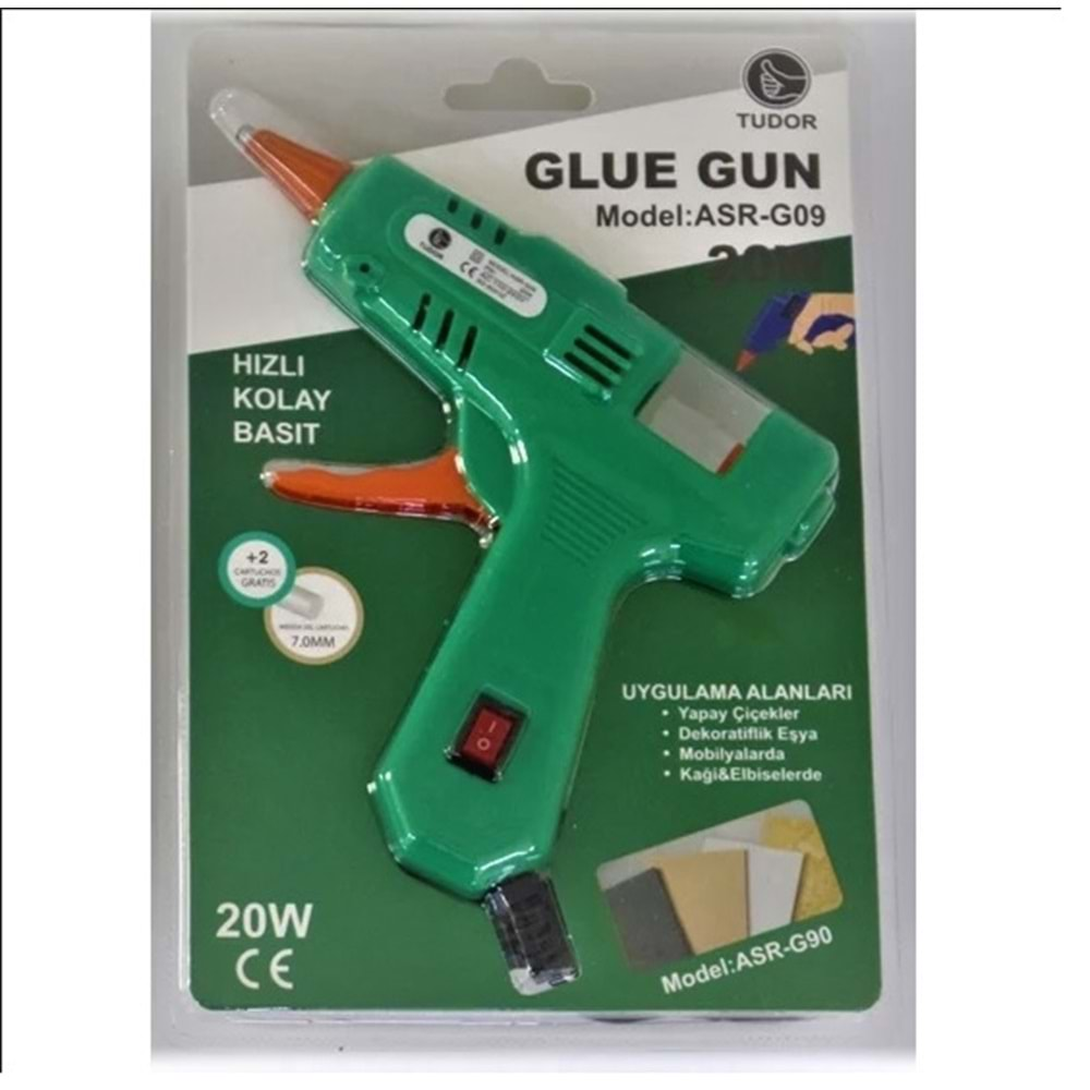 TUDOR TOOLS GLUE GUN 20W ANAHTARLI SICAK SİLİKON TABANCASI ASR-G09