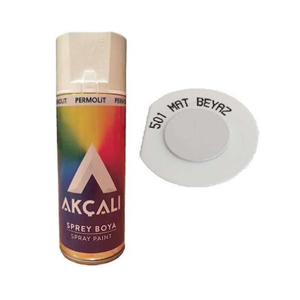 AKÇALI 501 MAT BEYAZ SPREY BOYA 400 ML