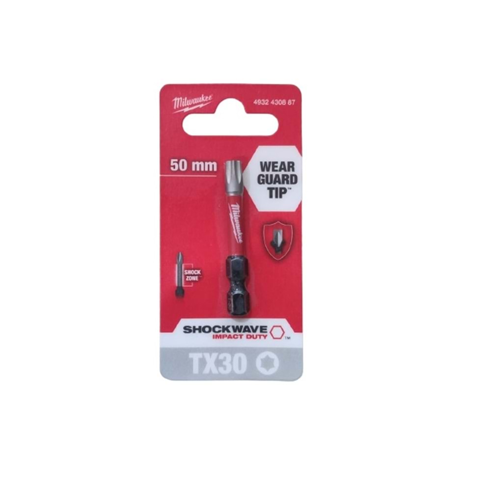 MİLWAUKEE SHOCKWAVE BİTS UÇ T30*50 MM