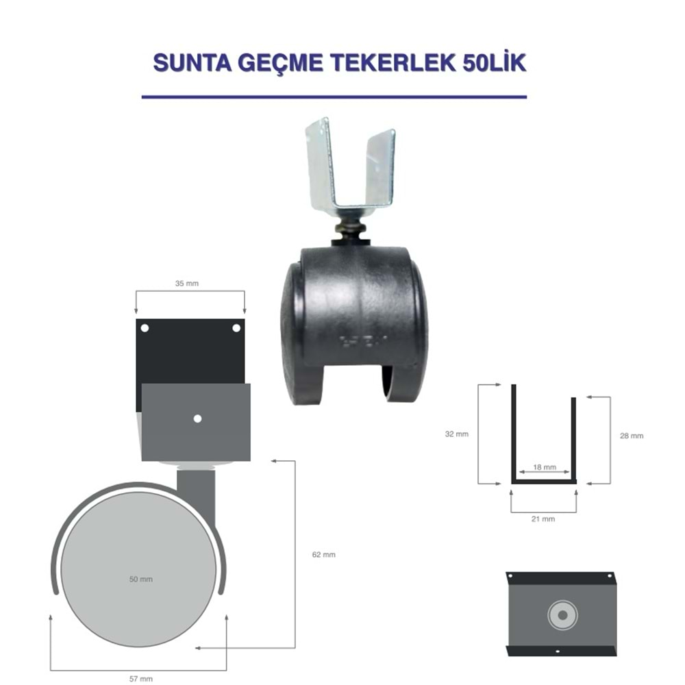 SUNTA GEÇME TEKERLEK BÜYÜK PLASTİK