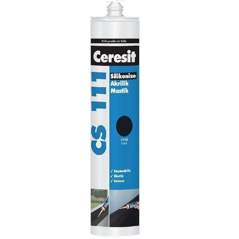 CERESIT CS 111 SILIKONIZE AKRILIK MASTIK SİYAH 240 ML