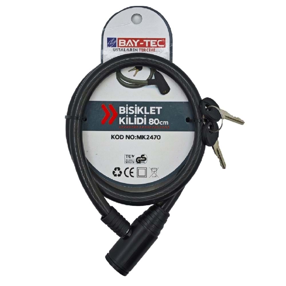 BAY-TEC BİSİKLET KİLİDİ 80 CM MK2470
