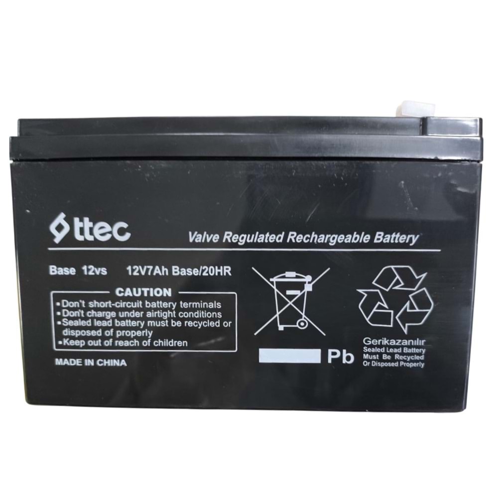 TTEC BASE 12V 7A KURU AKÜ