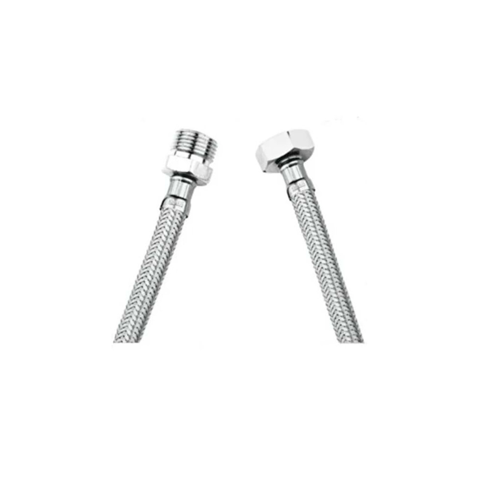 1/2X1/2 50 CM NİPELLİ ERKEK TAHARET FLEX BORUSU FLEX 023