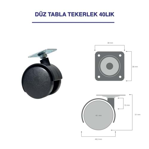 NO: 404 KÜÇÜK TABLALI PLASTİK TEKERLEK