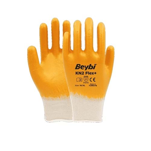 BEYBİ KN2 FLEX+ SARI NİTRİL İŞ ELDİVENİ NO:10