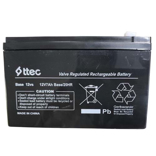 TTEC BASE 12V 7A KURU AKÜ