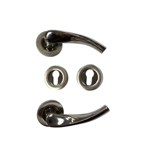 AS201R EDA ROZETLİ NİKEL SATEN YALE KAPI KOLU AS201RENSY