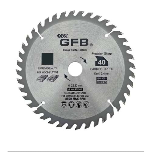 GFB 300X40TX30 MM 40 DİŞ ELMAS SUNTA KESME TESTERESİ G2376