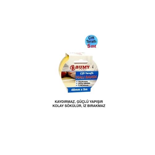BUMY ÇİFT TARAFLI HALI MONTAJ BANDI 48 MM X 5 MT