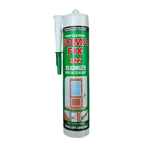 SİYAH SOMAFIX S122 AKRİLİK SİLİKONİZE MASTİK 500 GR