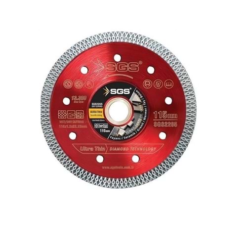 SGS TURBO ELMAS TESTERE 115 MM SULU/KURU KESİM SGS2265
