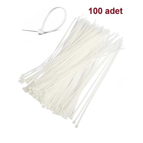 4.5X430 MM CIRT KABLO BAĞI 100LÜ PAKET-BEYAZ