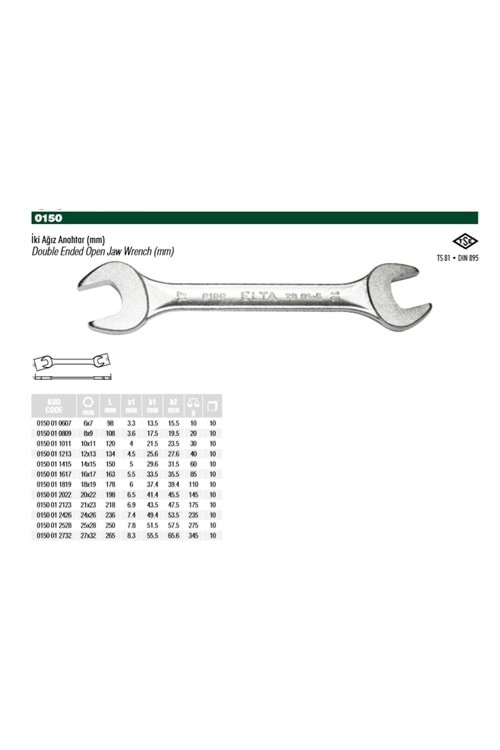 ELTA 27X32 İKİ AĞIZ ANAHTAR 0150 01 2732