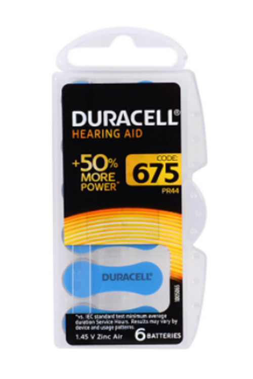 DURACELL 675 İŞİTME CİHAZI PİLİ 6LI PAKET 1.45V