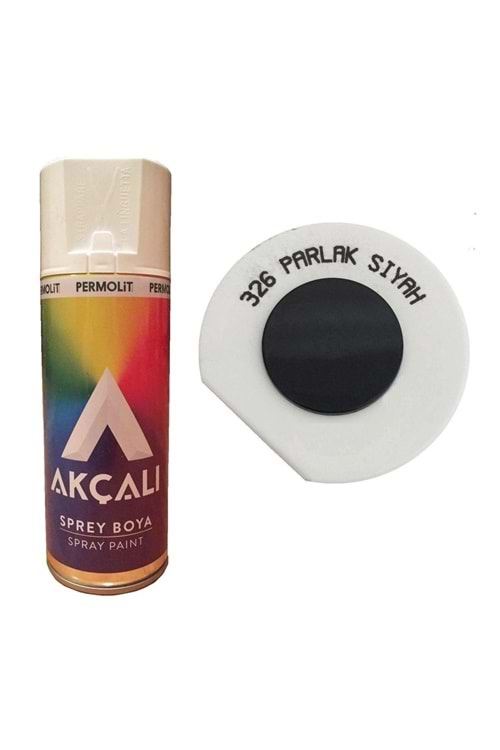 AKÇALI 326 PARLAK SİYAH SPREY BOYA 400 ML
