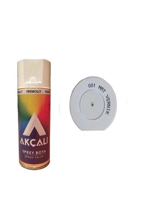 AKÇALI 001 MAT VERNİK SPREY BOYA 400 ML