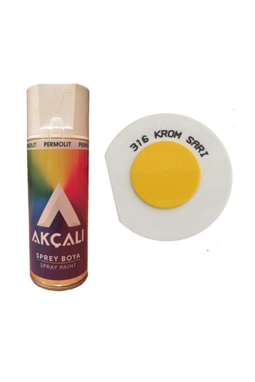 AKÇALI 316 KROM SARI SPREY BOYA 400 ML