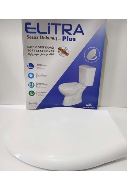 ELİTRA PLUS YAVAŞ KAPANAN AMORTİSÖRLÜ KLOZET KAPAĞI KK 028