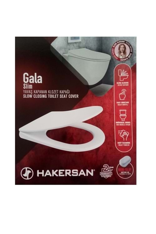 HAKERSAN GALA SLİM YAVAŞ KAPANAN KLOZET KAPAĞI
