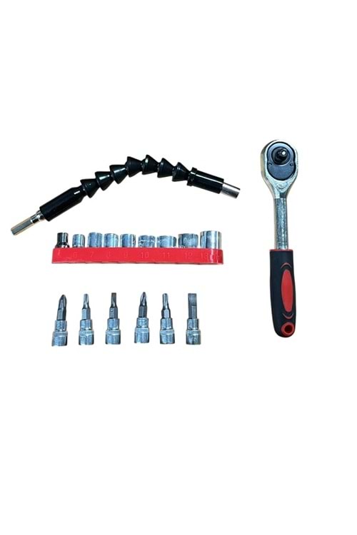 1/4” BİTS UÇLU LOKMA ANAHTAR TAKIMI (17 PARÇA)
