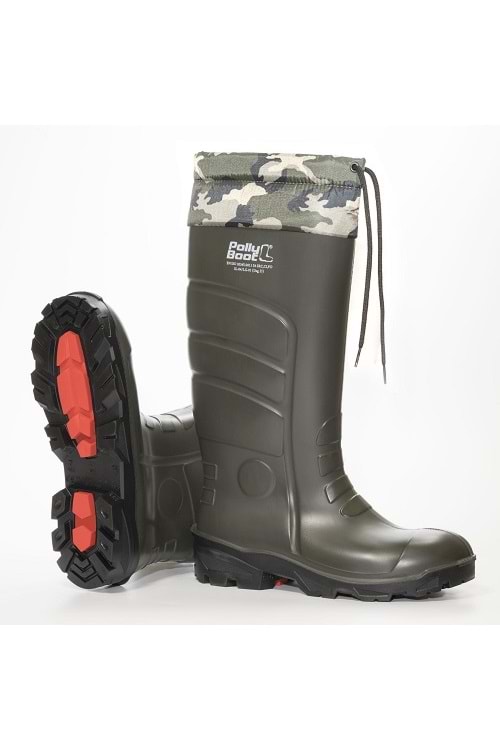 42:NO POLLY BOOT GALAXY VEGA KOYU HAKİ UZUN BOĞAZLI 37+6 CM