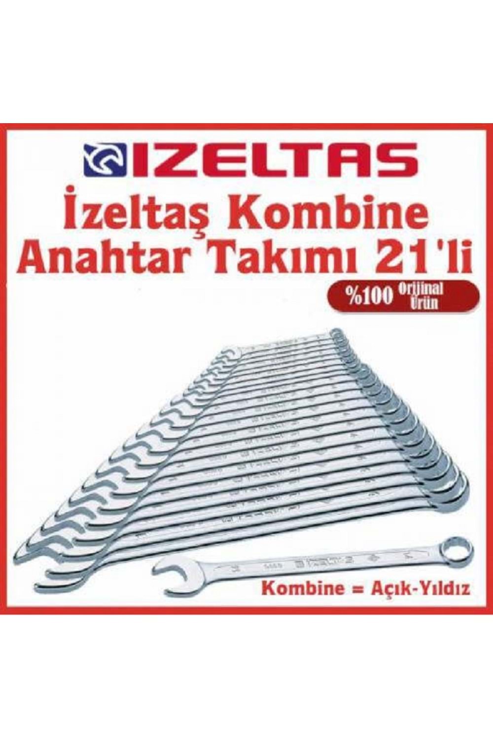 İZELTAŞ 21 Lİ KOMBİNE KISA ANAHTAR TAKIMI 0320 00 2121