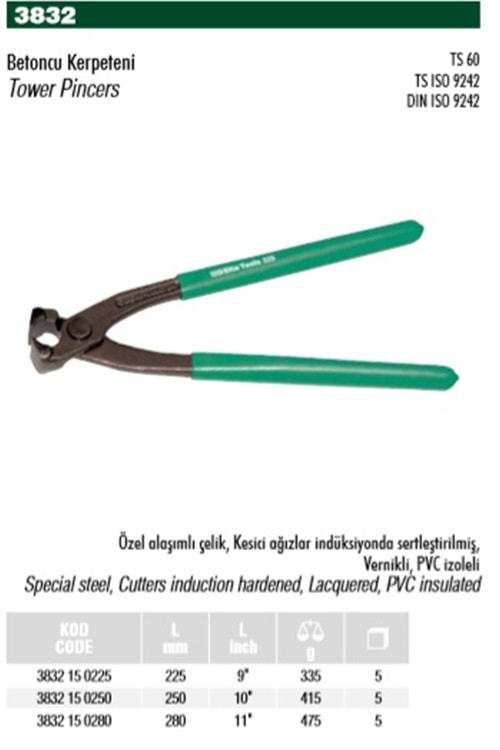 ELTA 280 MM BETONCU KERPETENİ 3832 15 0280