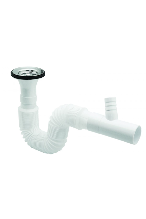 ÇAMAŞIR MAKİNESİ ÇIKIŞLI KISA LAVABO ALTI GIRTLAK BORU/LAVABO SİFONU