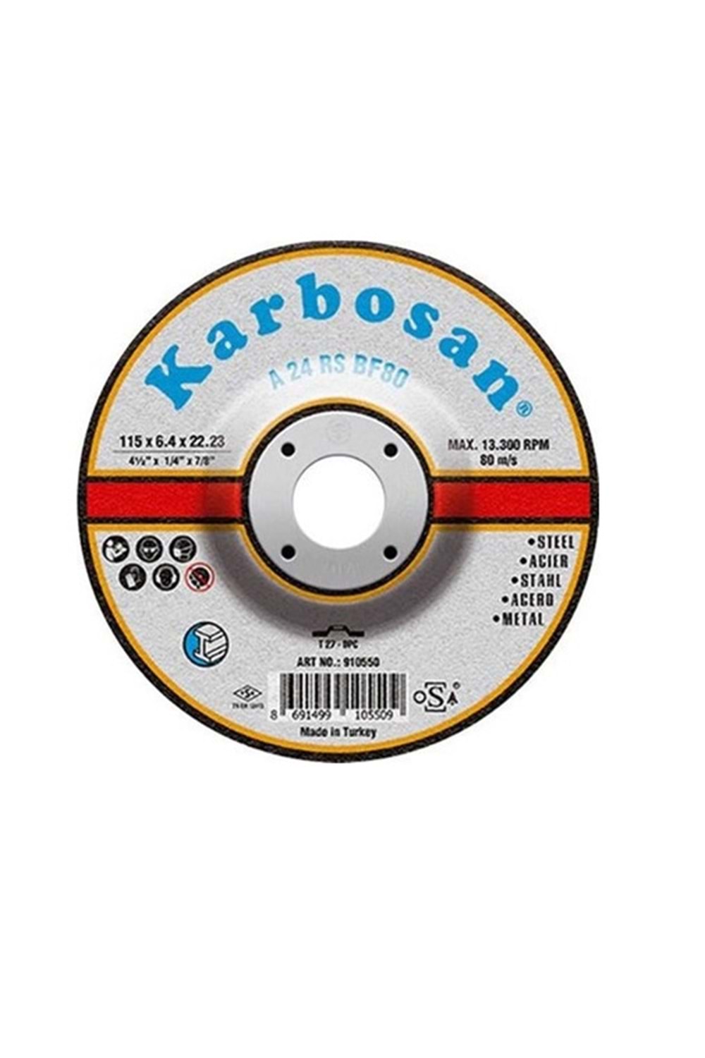 KARBOSAN TAŞLAMA 115X6.4X22.23