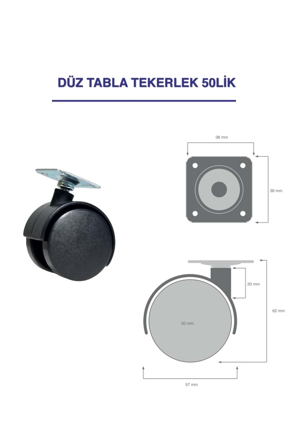 NO: 401 BÜYÜK TABLALI PLASTİK TEKERLEK