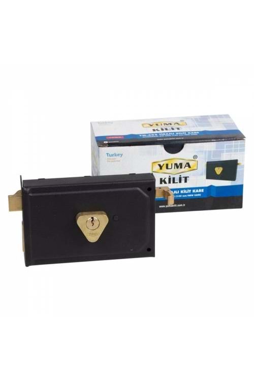 YUMA DEMİR KAPI KİLİDİ TİRAJLI KÖŞELİ YM-T14K140 MM