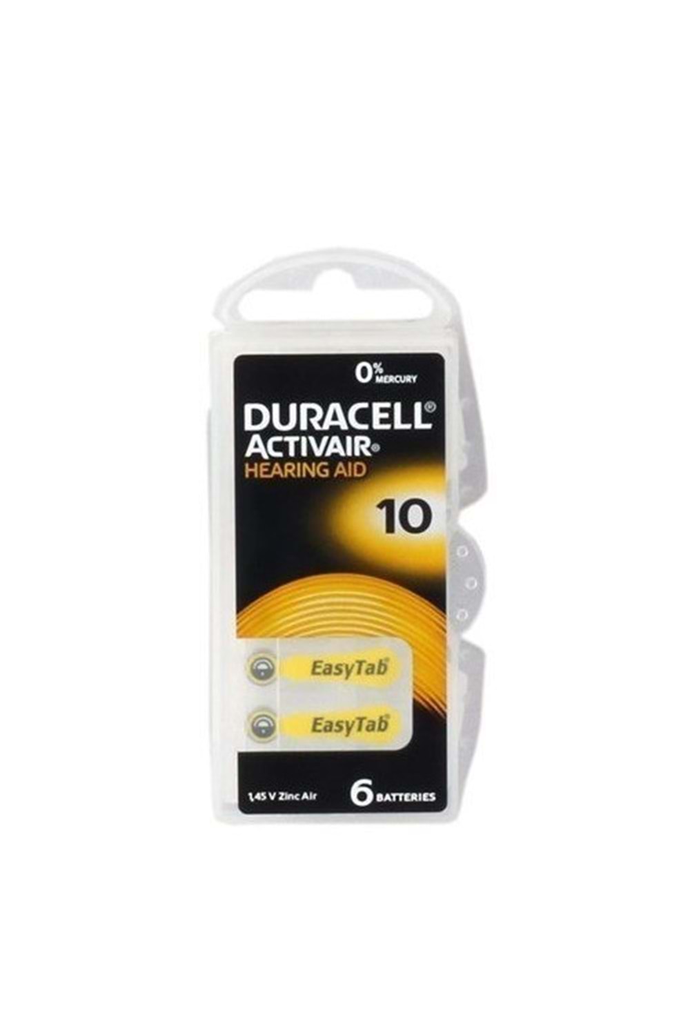 DURACELL 10 NO İŞİTME CİHAZI PİLİ 1.45V 6LI PAKET