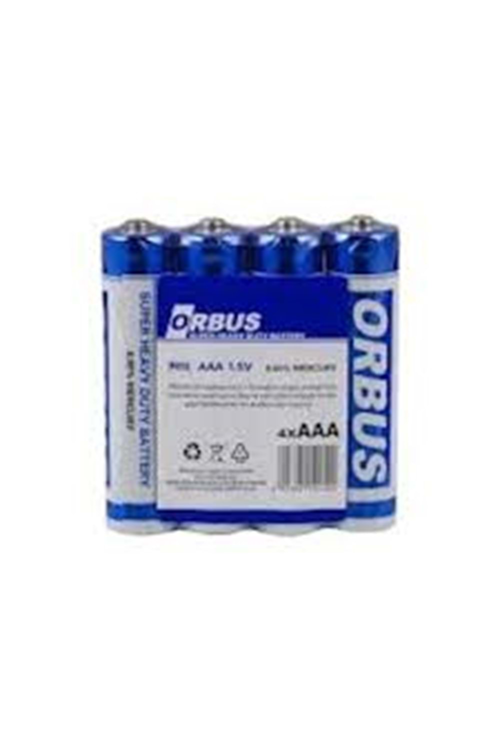 ORBUS AAA BOY KUMANDA PİLİ 1.5V R03 4 LÜ PAKET