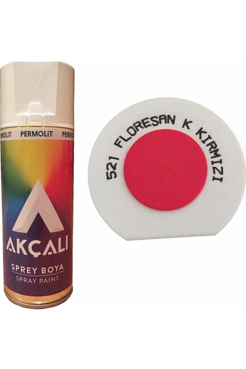 AKÇALI 521 FLORESAN KOYU KIRMIZI SPREY BOYA 400 ML