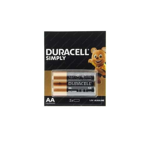 DURACELL AA LR6/MN1500 KALEM PİL 2 Lİ PAKET