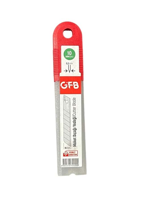 GFB FALÇATA/MAKET BIÇAĞI AĞZI YEDEĞİ 0.5 X 18 MM (10 ADET)