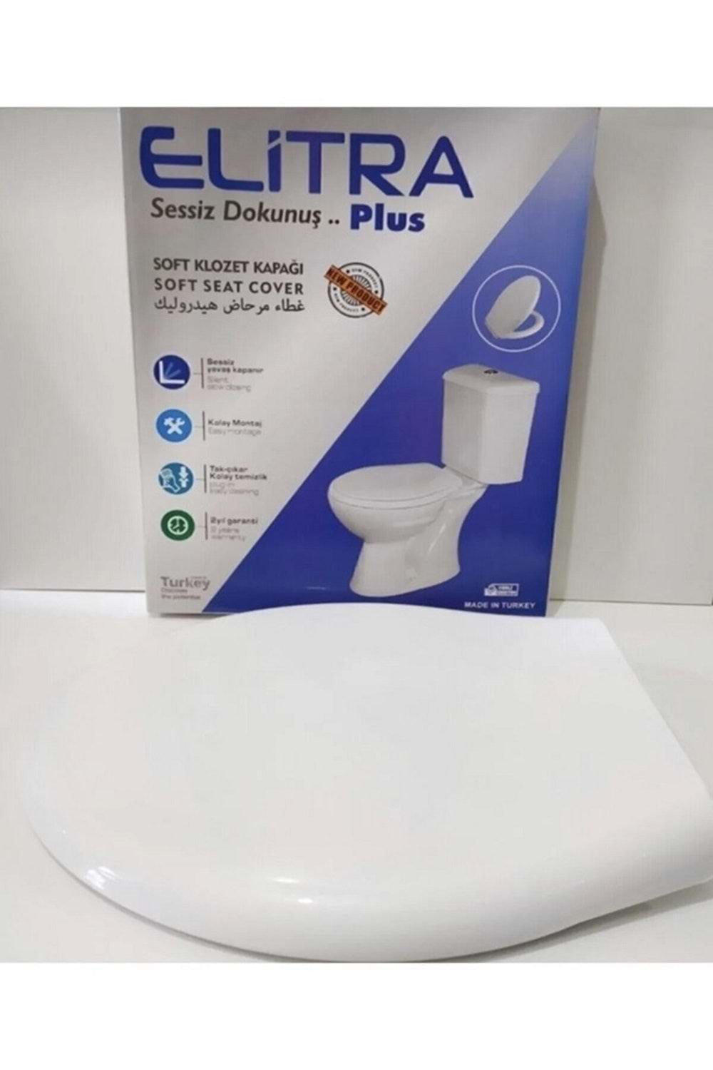 ELİTRA PLUS YAVAŞ KAPANAN AMORTİSÖRLÜ KLOZET KAPAĞI KK 028