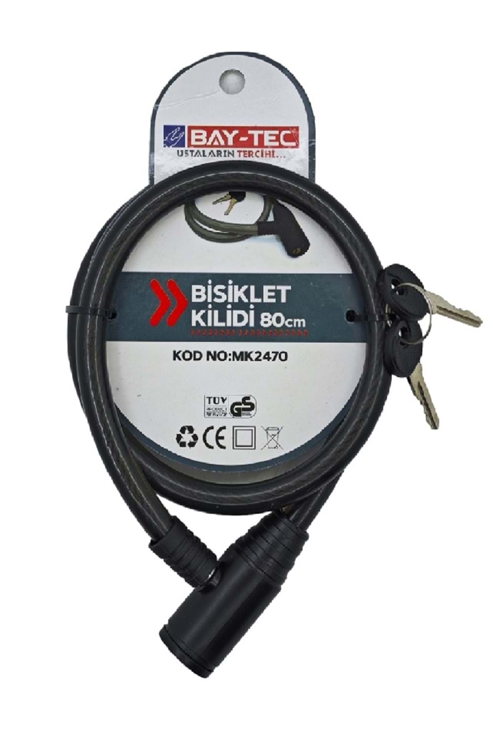 BAY-TEC BİSİKLET KİLİDİ 80 CM MK2470