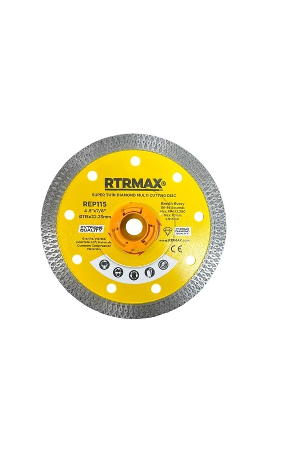 RTRMAX 115X1.2X10X22.23 MM İNCE HASSAS BETON KESİCİ REP115