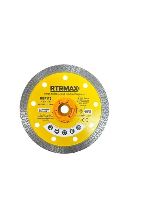 RTRMAX 115X1.2X10X22.23 MM İNCE HASSAS BETON KESİCİ REP115