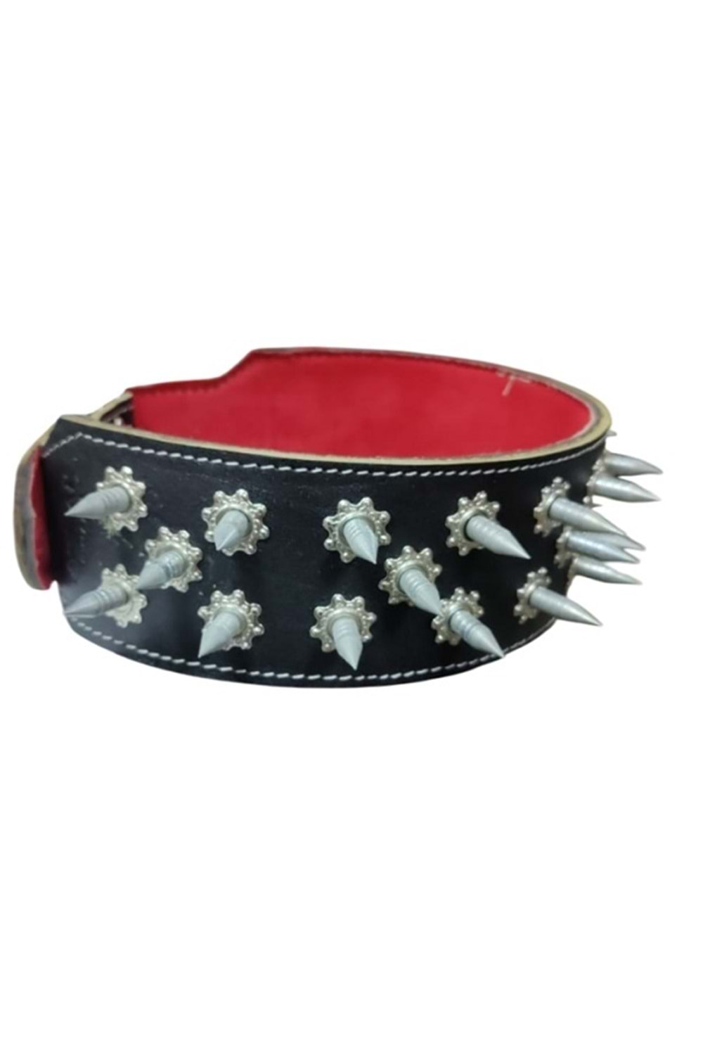 (8x45 + 5x30 ) 75 CM DİKENLİ DERİ KÖPEK TASMASI