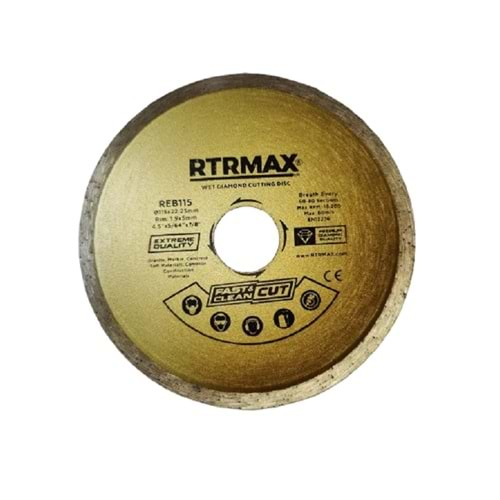 RTRMAX 115 MM X 22,23 MM SÜREKLI ELMAS TESTERE REB115