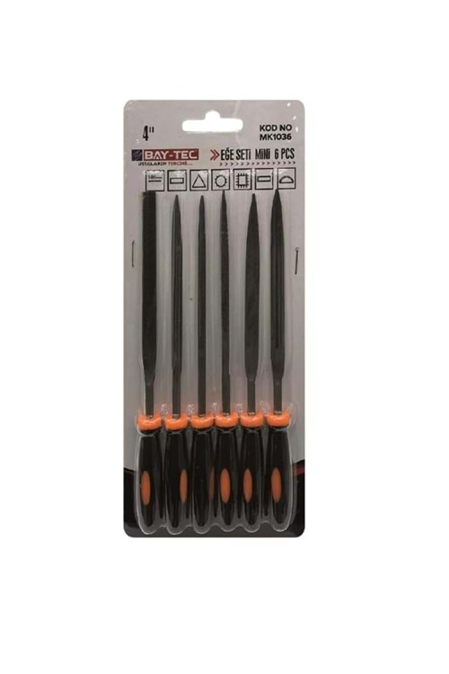 6 LI EĞE SETİ 5X180X6 BAY-TEC MK1036