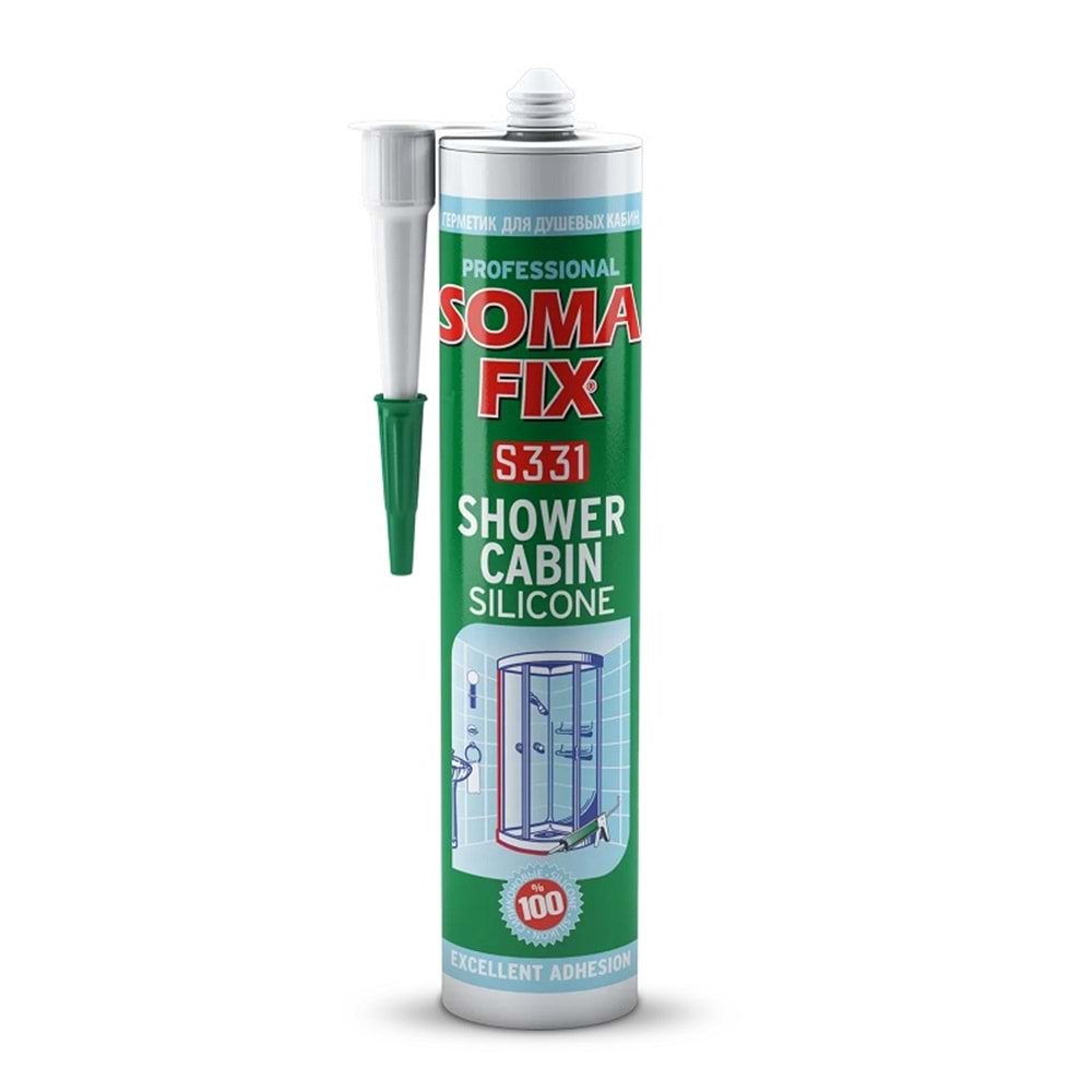SOMAFIX S231 BEYAZ DUŞAKABİN SİLİKONU 280 ML-320 GR